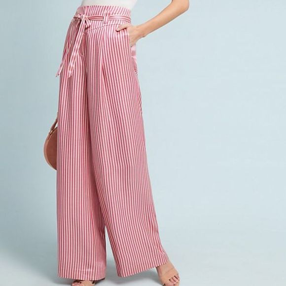 Anthropologie Pants - Anthropologie Ventura Striped Wide Leg Pants NWT